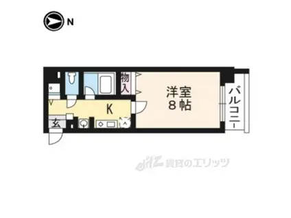 PARK ウエスト雅(1K/1階)の間取り写真