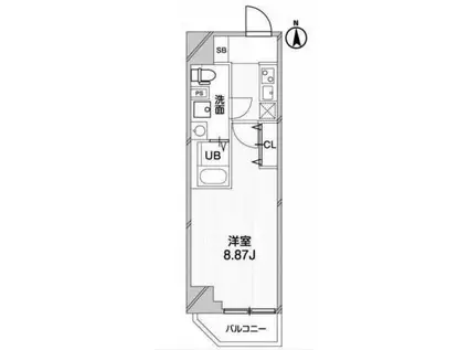 GRAN PASEO 高田馬場(1K/3階)の間取り写真