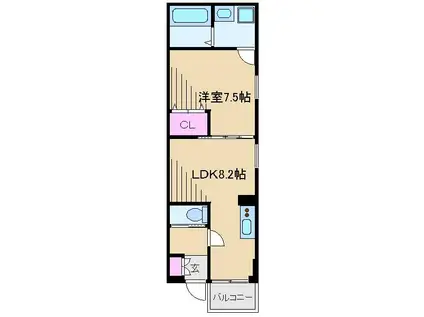 ハーミットクラブハウスPAGURE(1LDK/1階)の間取り写真