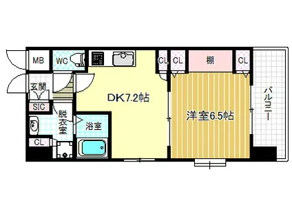 KAISEI梅田(1DK/5階)の間取り写真