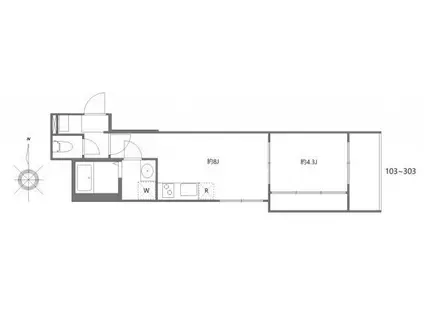 アプトエル(1LDK/3階)の間取り写真