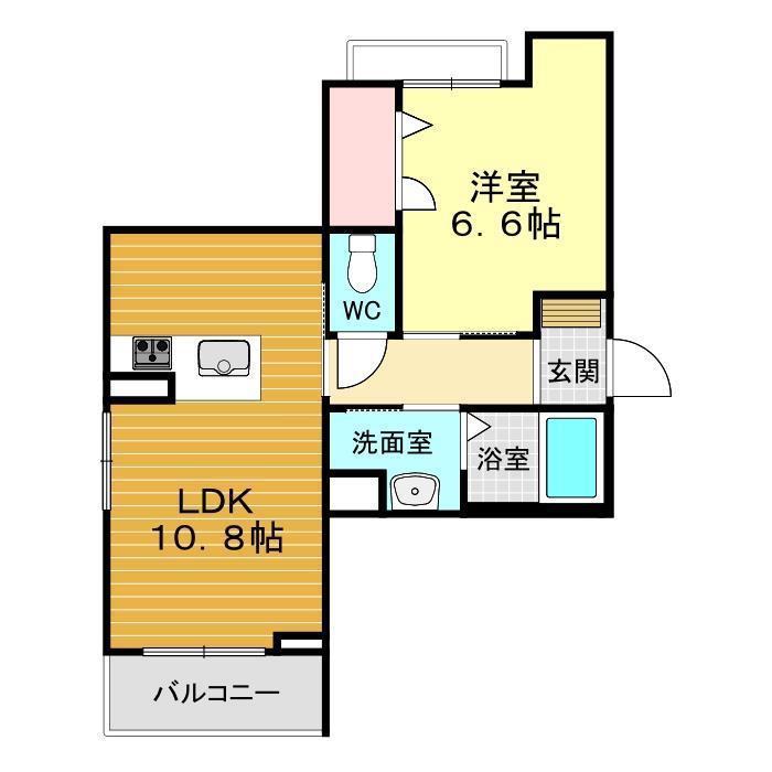 シャーメゾンアレーズII(1LDK/3階)の間取り写真