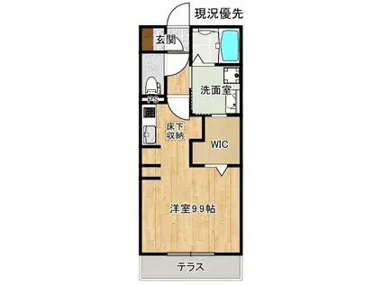 リュール東朝日町(ワンルーム/1階)の間取り写真