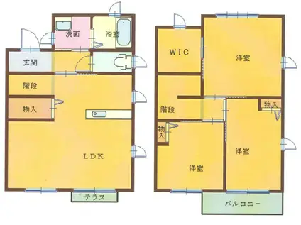 フェニックスタウンB棟101(3LDK/1階)の間取り写真