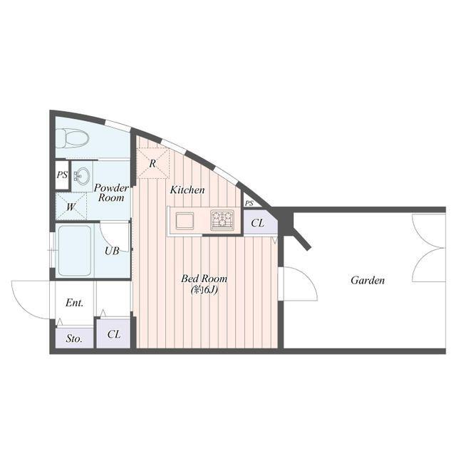 B CITY APARTMENT SHINJUKU NW(ワンルーム/1階)の間取り写真
