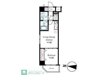 リヴィシティ向島弐番館(1LDK/4階)の間取り写真