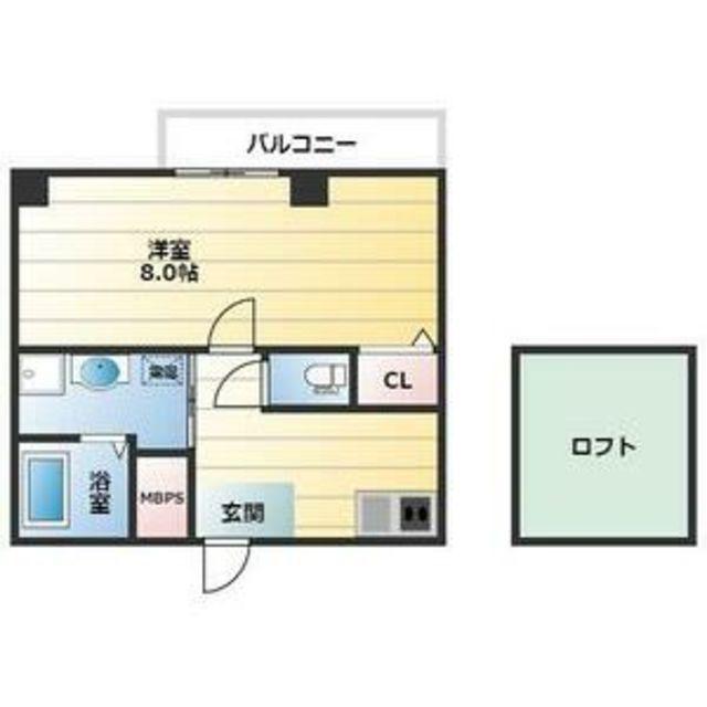 エヌエムスワサントオンズノース(1K/4階)の間取り写真
