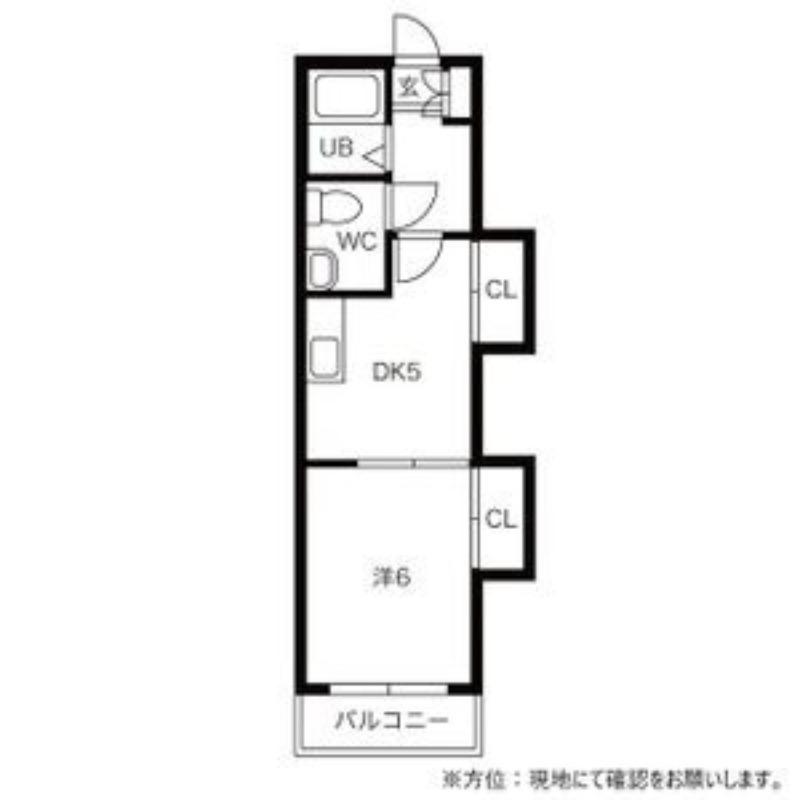 プレジデントハイム(1DK/3階)の間取り写真