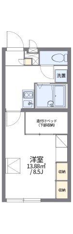 レオパレス比叡尾(1K/1階)の間取り写真