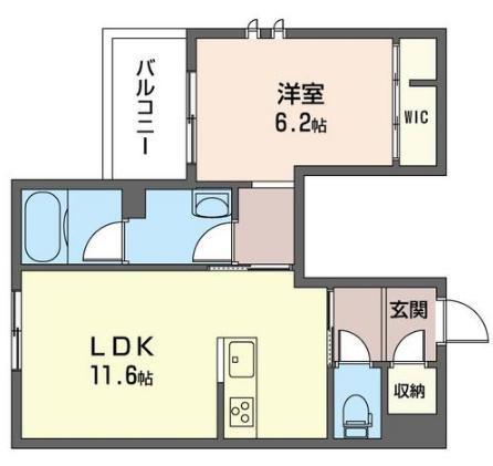 NORD 代沢(1LDK/3階)の間取り写真