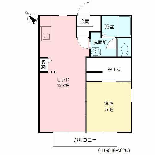 サンテトマト壱番館(1LDK/2階)の間取り写真