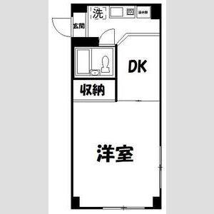 メモリアルハウス45(1DK/3階)の間取り写真