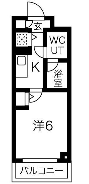 ジェノビア渋谷本町グリーンヴェール(1K/2階)の間取り写真