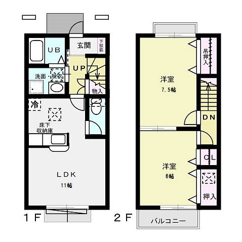 FAMILIA I(2LDK/1階)の間取り写真
