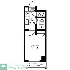 CASSIA浦安(1K/2階)の間取り写真