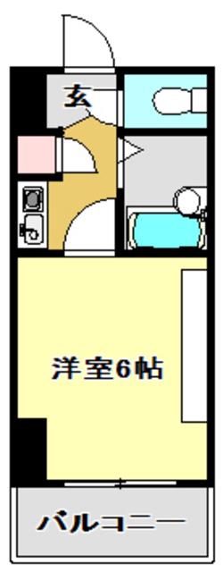 セブンシーズ入明アネックス(1K/4階)の間取り写真