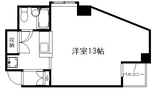 デトムワン今出川通(1K/11階)の間取り写真