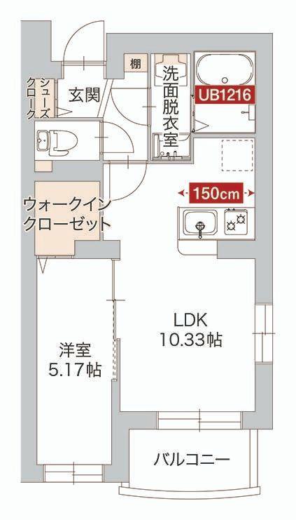 CASA REGINA(1LDK/3階)の間取り写真