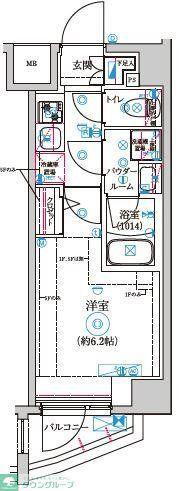 セジョリ高井戸II(1K/5階)の間取り写真