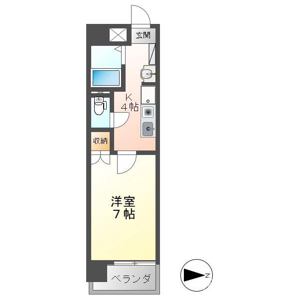 エトワール大島(1K/2階)の間取り写真