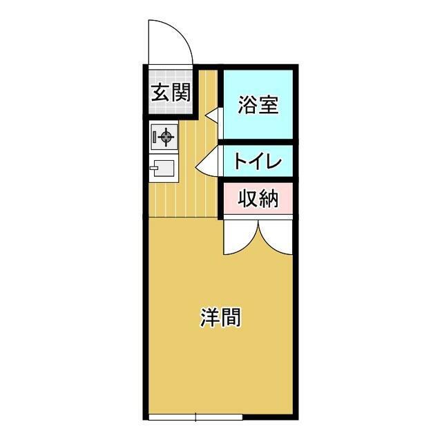 コーポケイII(ワンルーム/1階)の間取り写真