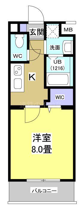 ブリアージュ豊田町駅(1K/5階)の間取り写真