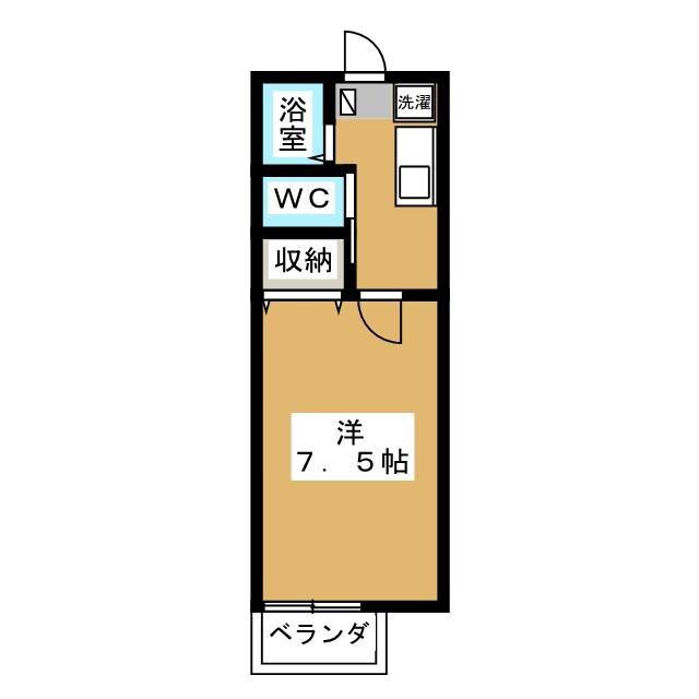 ロイヤルハイム(1K/1階)の間取り写真