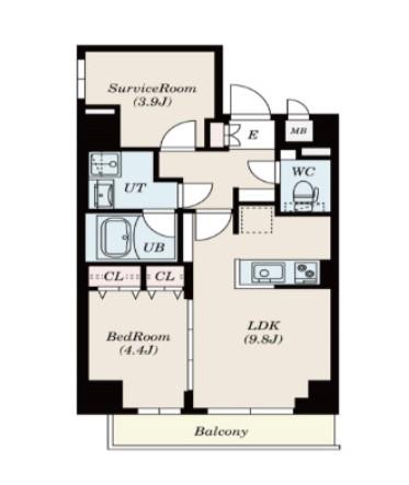 S-RESIDENCE錦糸町(2LDK/6階)の間取り写真
