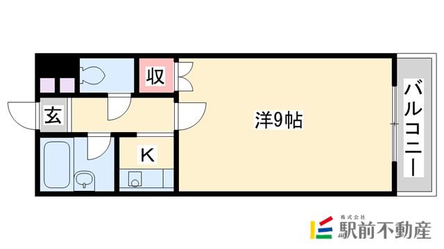 FLEX佐賀駅南(1K/6階)の間取り写真