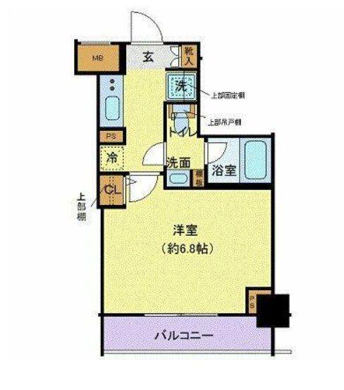 クレヴィスタ大森(1K/8階)の間取り写真