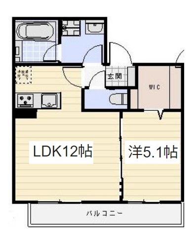 プルミエールD(1LDK/3階)の間取り写真