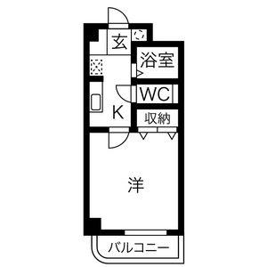 スターマンション(1K/4階)の間取り写真