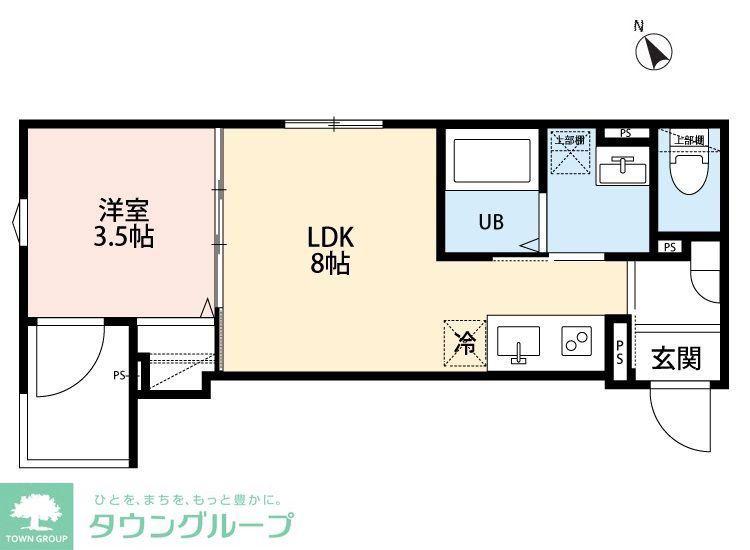 ROBOT HOME 矢部III(1LDK/2階)の間取り写真