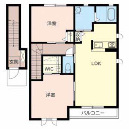 シャーメゾン今宿(2LDK/2階)の間取り写真