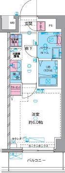 GENOVIAお花茶屋IISKYGARDEN(1K/7階)の間取り写真