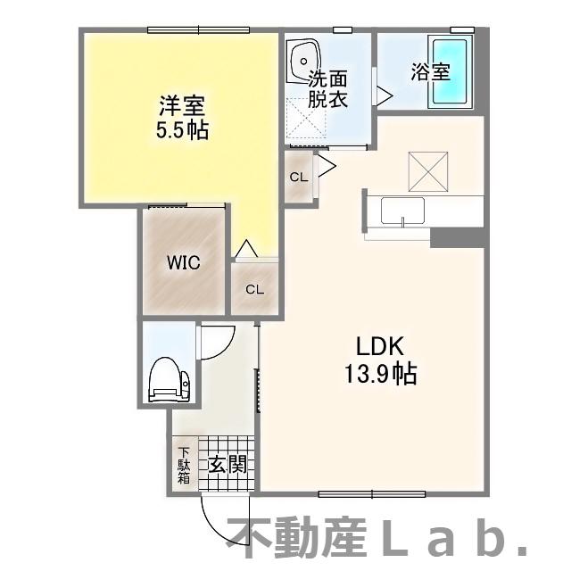 サンビレッジ松原 (1LDK/1階)の間取り写真