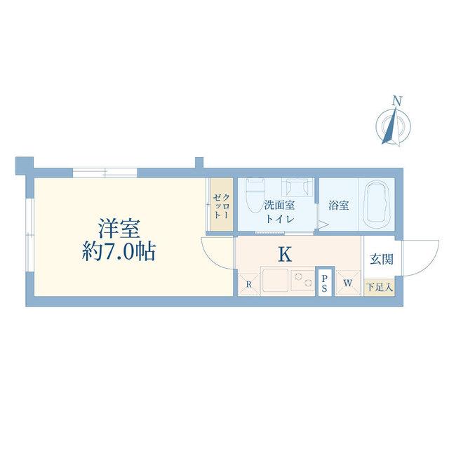 J-ARC不動前II(1K/4階)の間取り写真