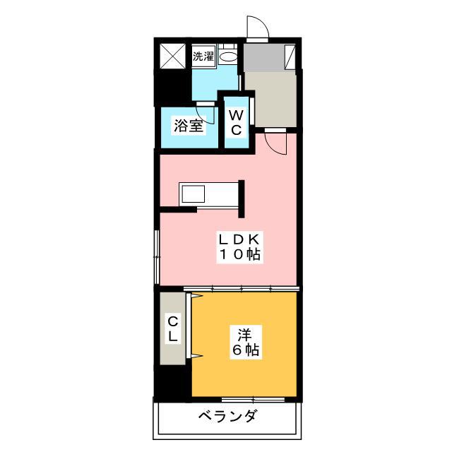 SPRING HOUSE KOYAMACHI(1LDK/8階)の間取り写真