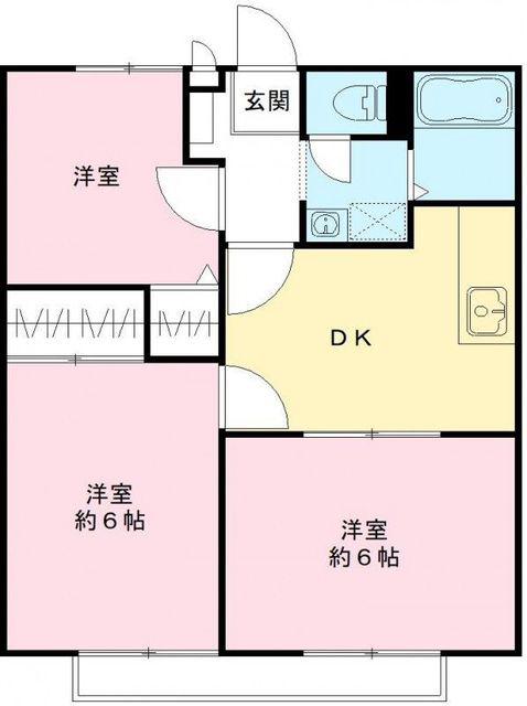 サンビレッジ(3DK/1階)の間取り写真