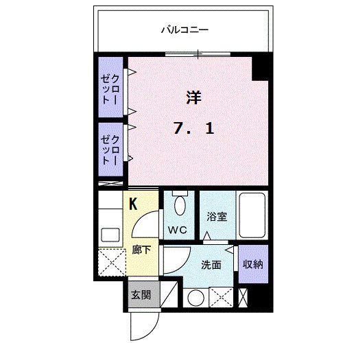 LONG HOUSEIII(1K/1階)の間取り写真
