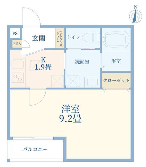 J-MAISON南浦和I(1K/1階)の間取り写真