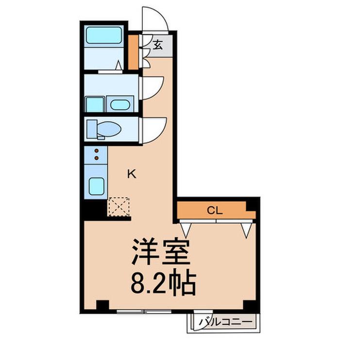 MDビル(ワンルーム/5階)の間取り写真