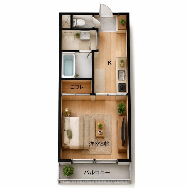 ルネッサマツモト(1K/3階)の間取り写真