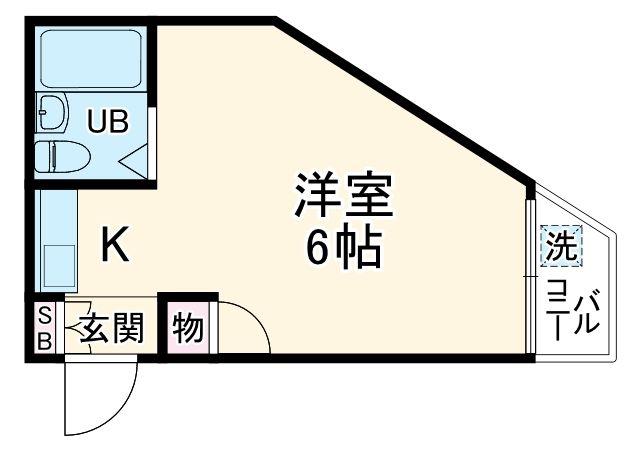 COLLECTION箕面(1K/1階)の間取り写真