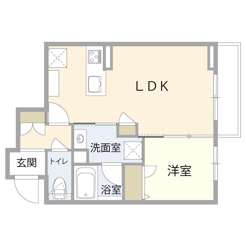 シャーメゾン春日町(1LDK/1階)の間取り写真