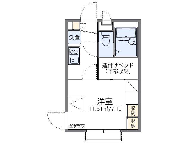 レオパレスレガシィ和田(1K/2階)の間取り写真