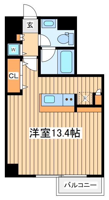 アザレケー2(ワンルーム/2階)の間取り写真