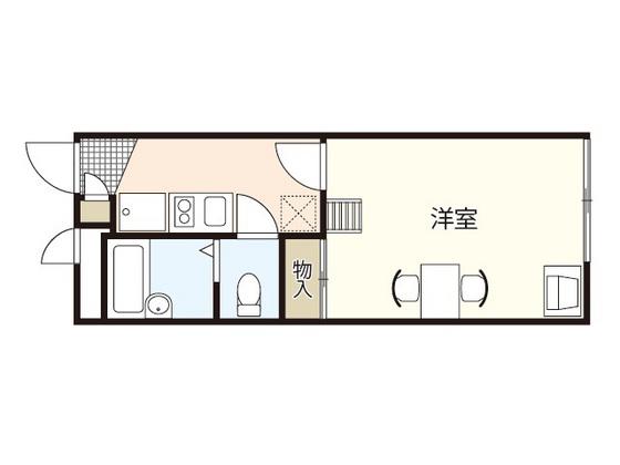 レオパレスTSUKUDA(1K/2階)の間取り写真