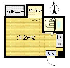 シティーハイツ豊秀(ワンルーム/5階)の間取り写真