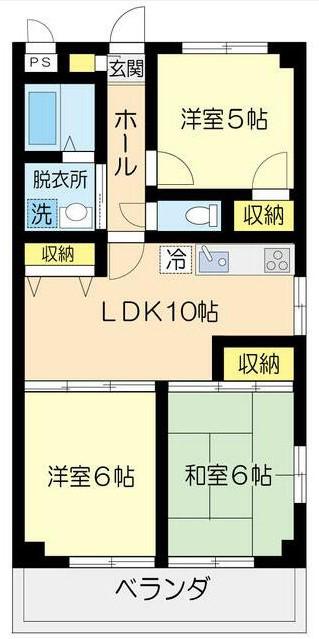 ソレアード上水(3LDK/2階)の間取り写真